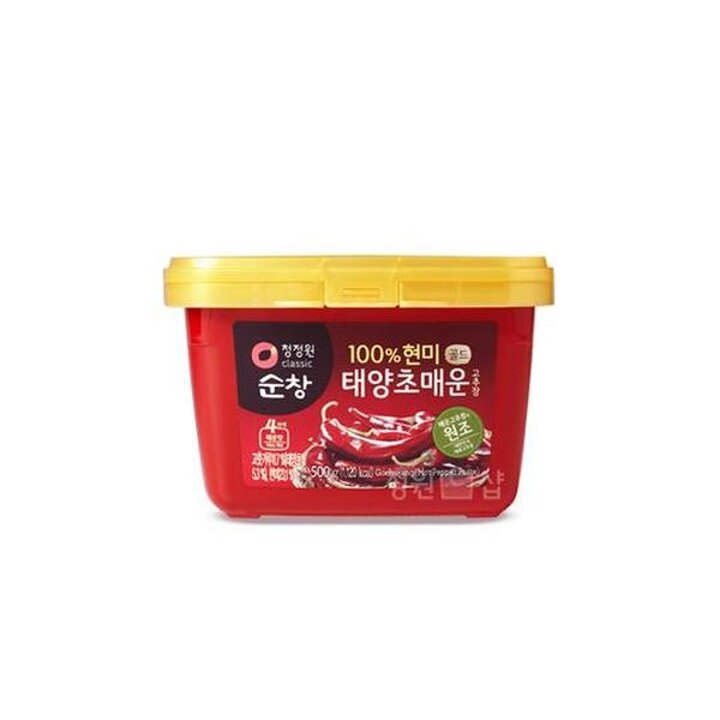 (신세계의정부점)청정원 순창 100퍼센트 현미 태양초 매운고추장 500g(1개)/강남점 순창 현미찰고추장200g증정