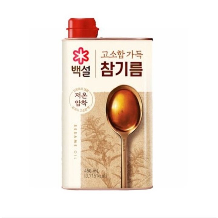 (신세계의정부점)CJ 백설 고소함가득 참기름 450 ML(캔)