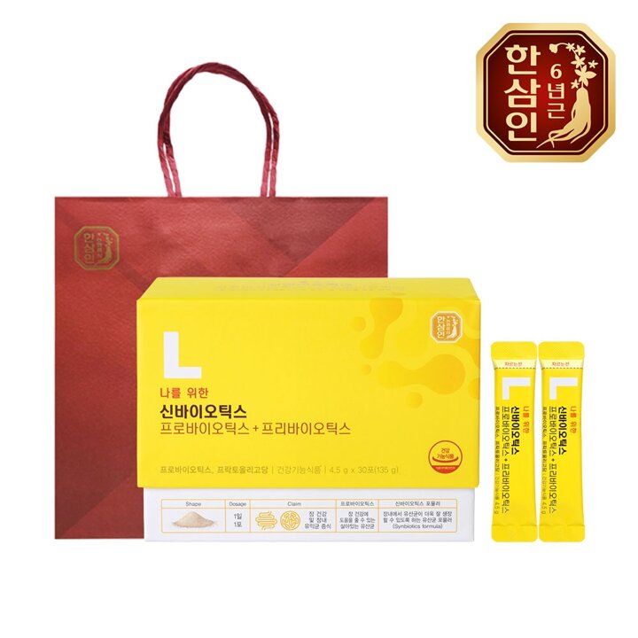 [농협홍삼] 한삼인 나를위한 7종유산균 신바이오틱스 4.5g 30포 2세트+쇼핑백