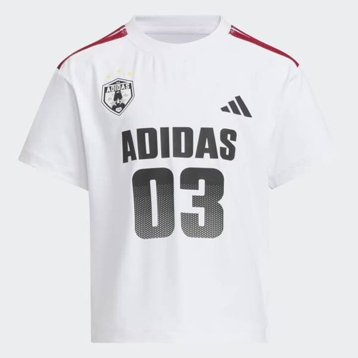 (신세계 사우스시티)[adidas kids] (A100 A140) 숏 슬리브 티 및 우븐 쇼츠 세트(KH0255)