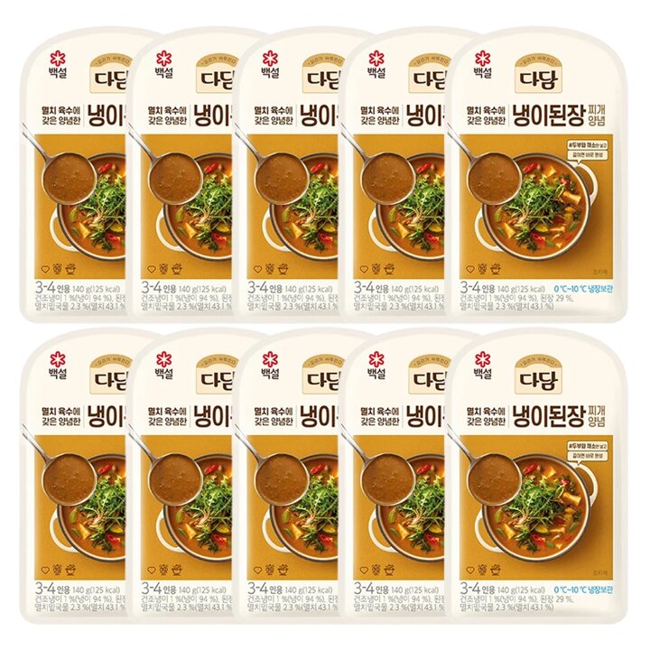 CJ제일제당 백설 다담 냉이된장찌개양념140g x12개