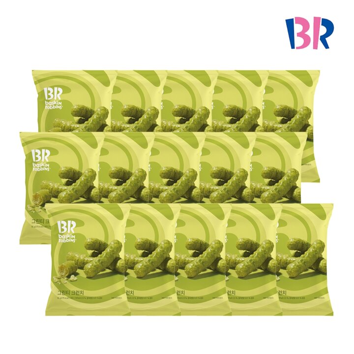[배스킨라빈스] 그린티 크런치 55g x 15봉