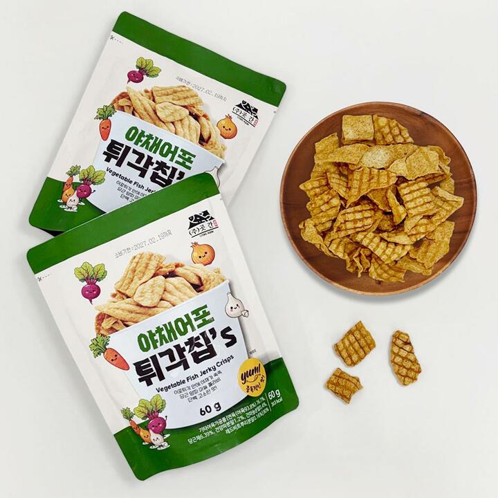 [프리본] 바삭고소! 한입간식 야채어포튀각칩 60g 5봉
