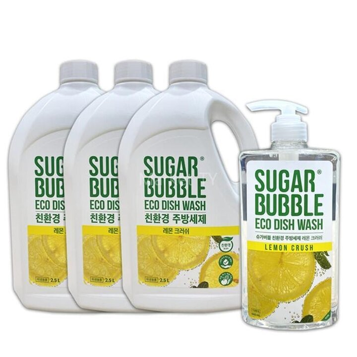 슈가버블주방세제940ml+리필2.5Lx3통