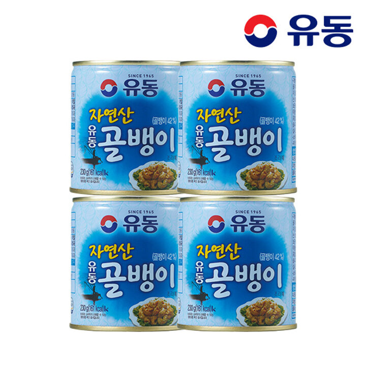 [유동] 자연산골뱅이 230g x4개 +골뱅이 무침양념 70g x2개