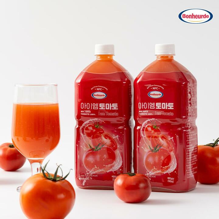 [100% NFC 착즙] 보넬드 아이엠 토마토 주스 즙 1L 6개