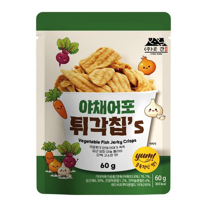 [프리본] 바삭고소! 한입간식 야채어포튀각칩 60g 10봉