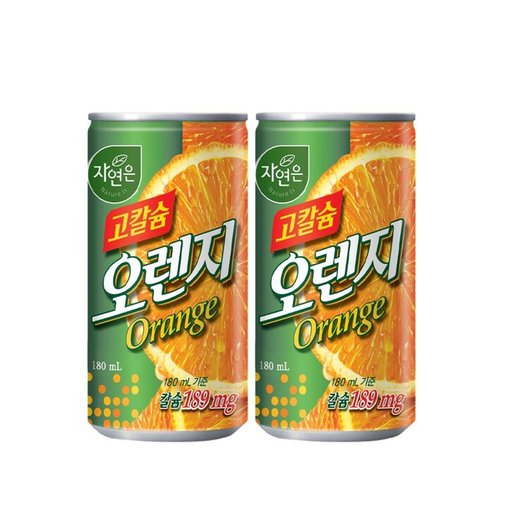 웅진 자연은 고칼슘 오렌지 180ml 90캔