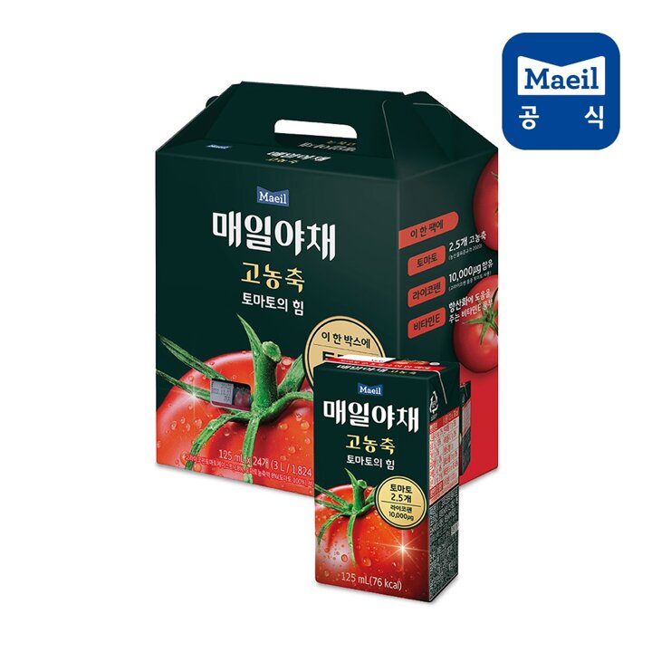 매일야채 고농축 토마토의힘 선물세트125mL 24팩