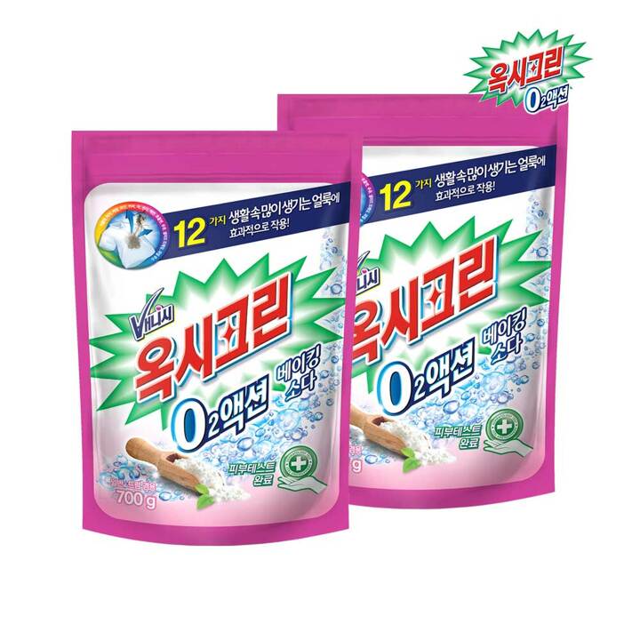 옥시크린 오투액션 베이킹소다 리필 700g x 2개