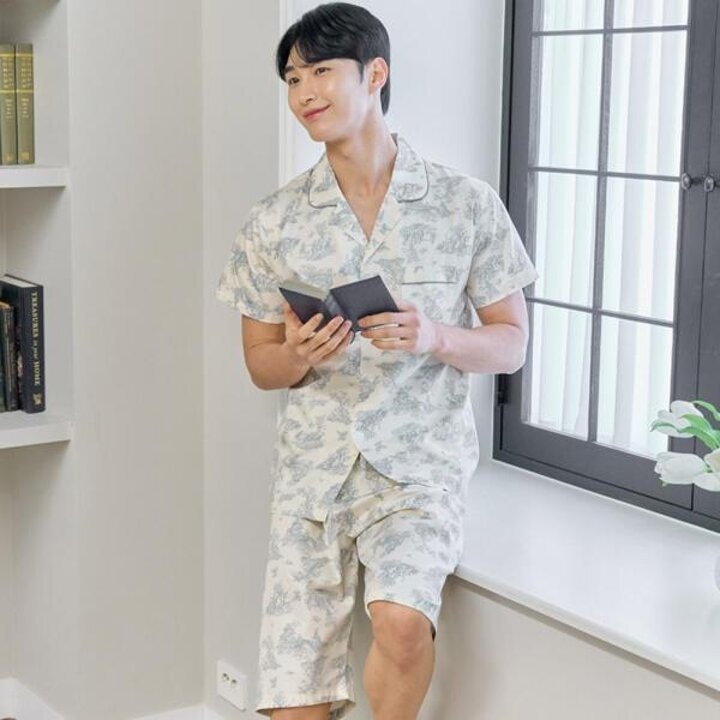 아트박스/알콩단잠 여름파자마 남자빅사이즈 반소매 순면홈웨어 실내복