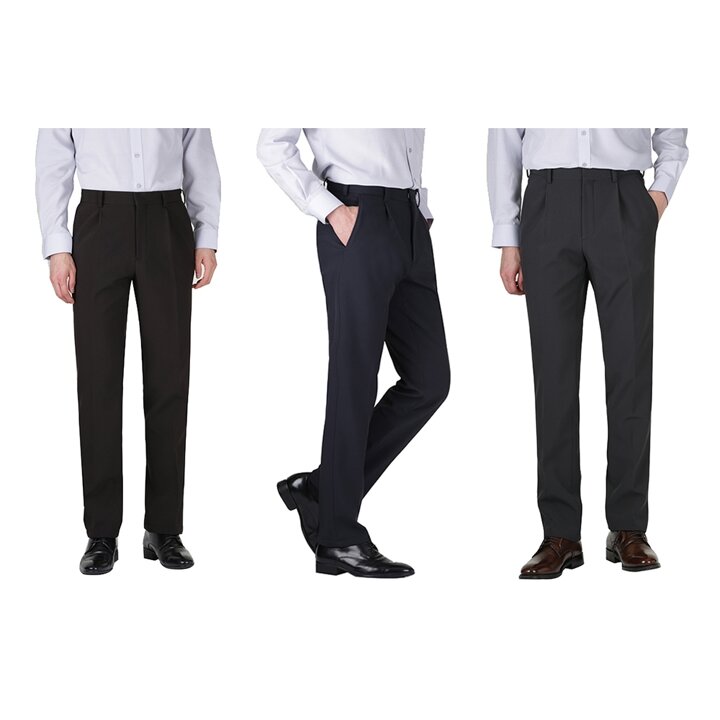 남자 겨울 원턱 사방스판 기모 정장바지 LV-SPK-5401