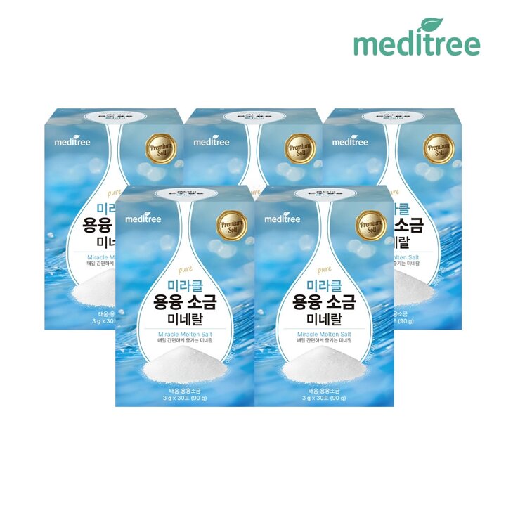 메디트리 미라클 물에 타먹는 용융 소금 미네랄 스틱 5박스