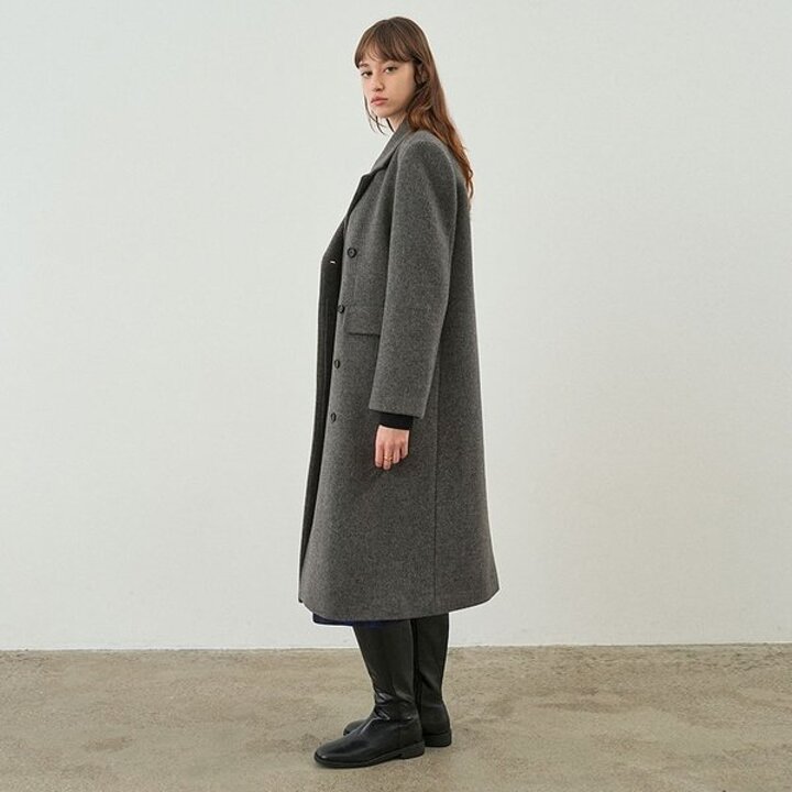 (신세계강남점)[정채연 착용] 히든버튼 맥시 코트 NEW4WHA24