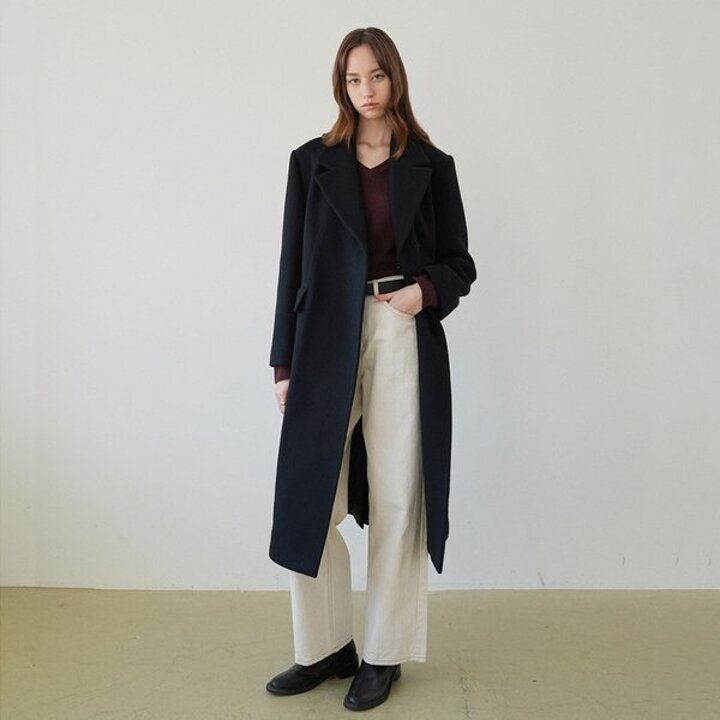 (신세계강남점)[정채연 착용] 히든버튼 맥시 코트 NEW4WHA24