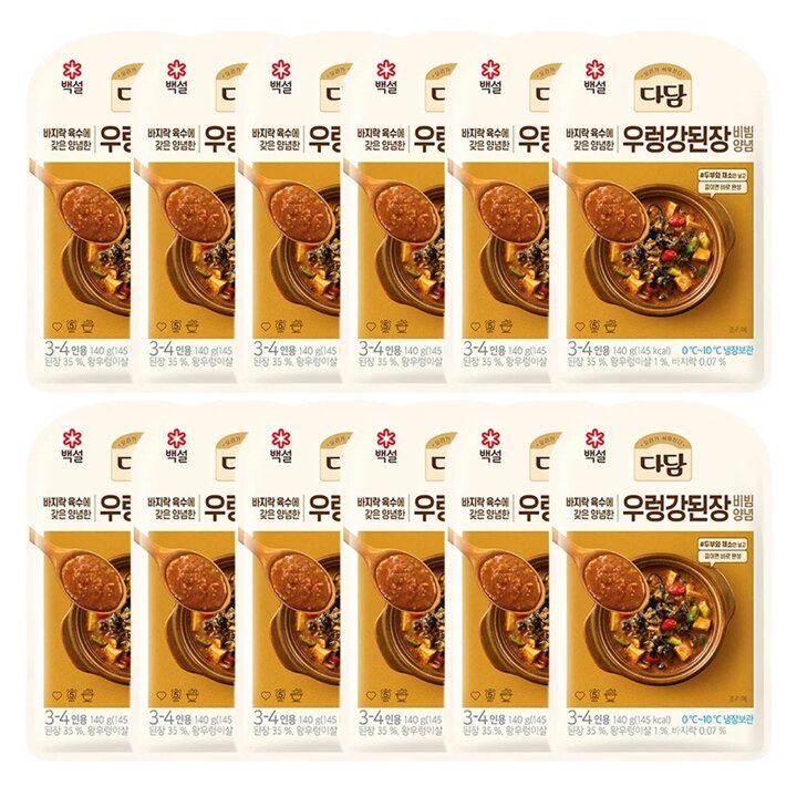 CJ제일제당 백설 다담 우렁강된장비빔양념140g x12개