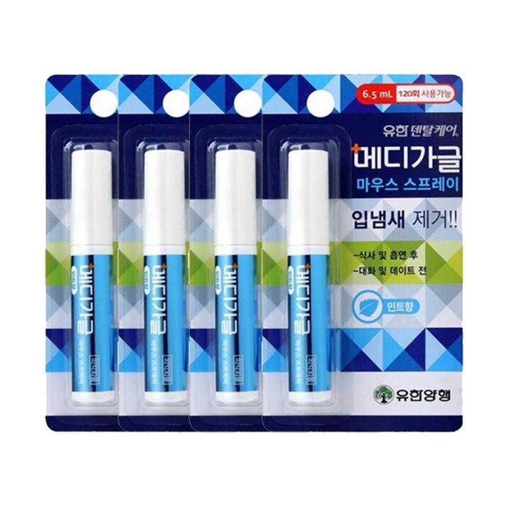 유한 덴탈케어 메디가글 스프레이 민트향 6.5ml x4