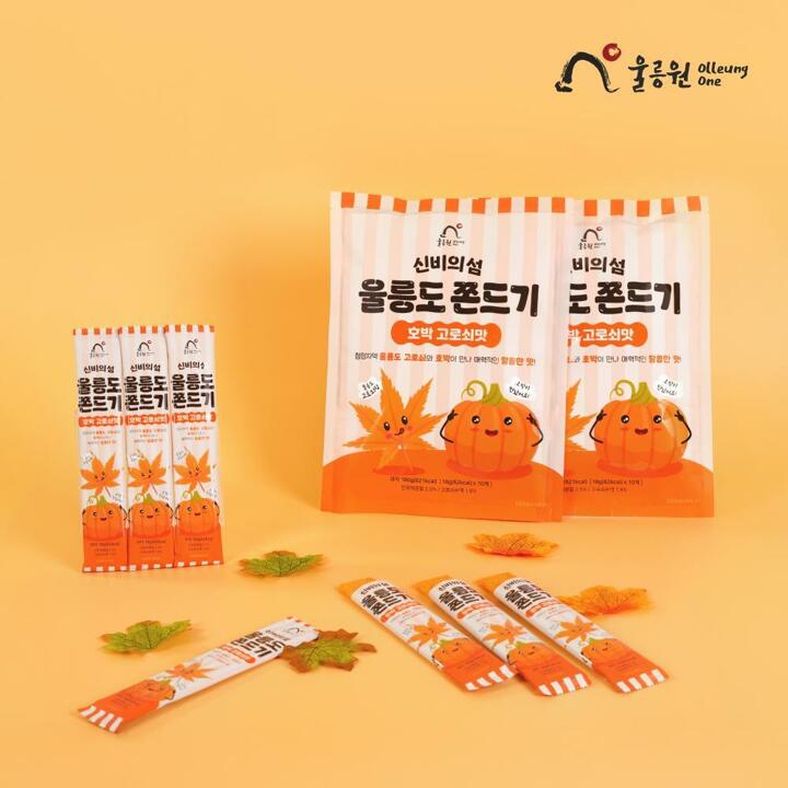 [울릉원] 울릉도 쫀드기 호박 고로쇠맛 1봉(18g x 10입)