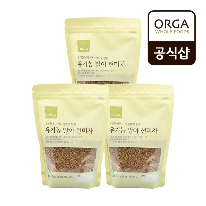 올가 유기농 발아 현미차 (500g)X3개