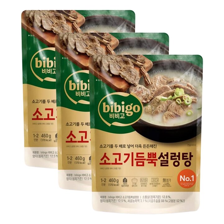 CJ 비비고 소고기듬뿍설렁탕 460g x3개