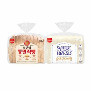삼립 로만밀식빵420g 2봉+저당순백식빵420g 2봉