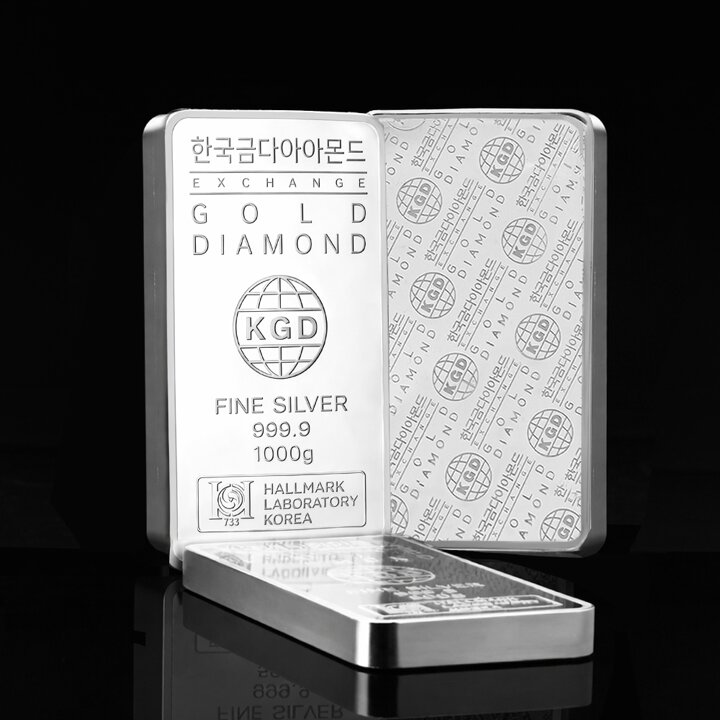 [한국금다이아몬드] 실버바 AG 1000g 1kg 999.9 은투자 은시세