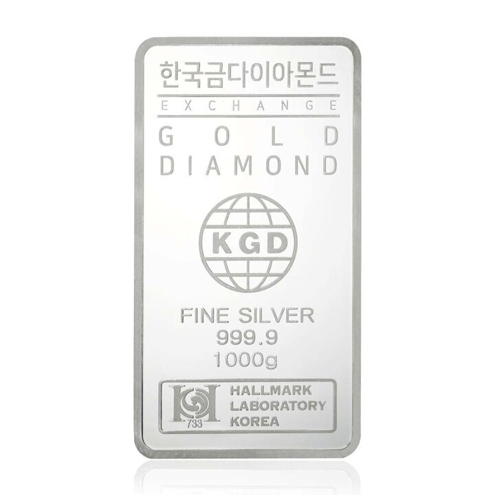 [한국금다이아몬드] 실버바 AG 1000g 1kg 999.9 은투자 은시세