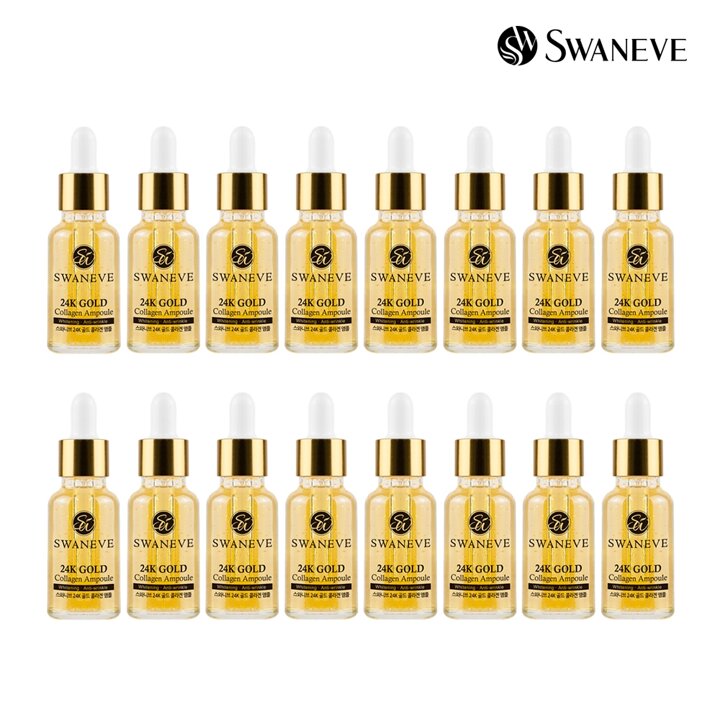 스와니브 24K골드 콜라겐 앰플 20ml 16개 미백 주름개선 탄력 리프팅 영양 세럼 에센스