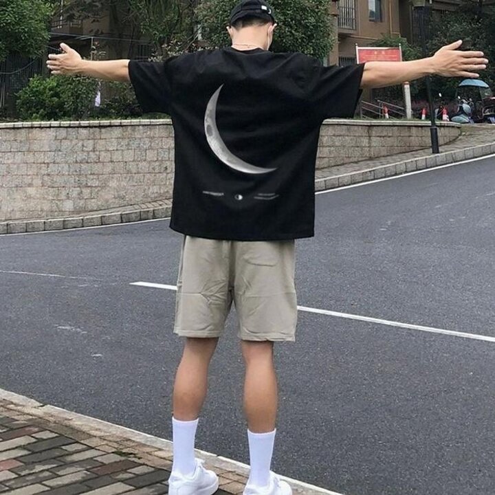 남성루즈핏모던오버핏티셔츠캐주얼여름반팔티