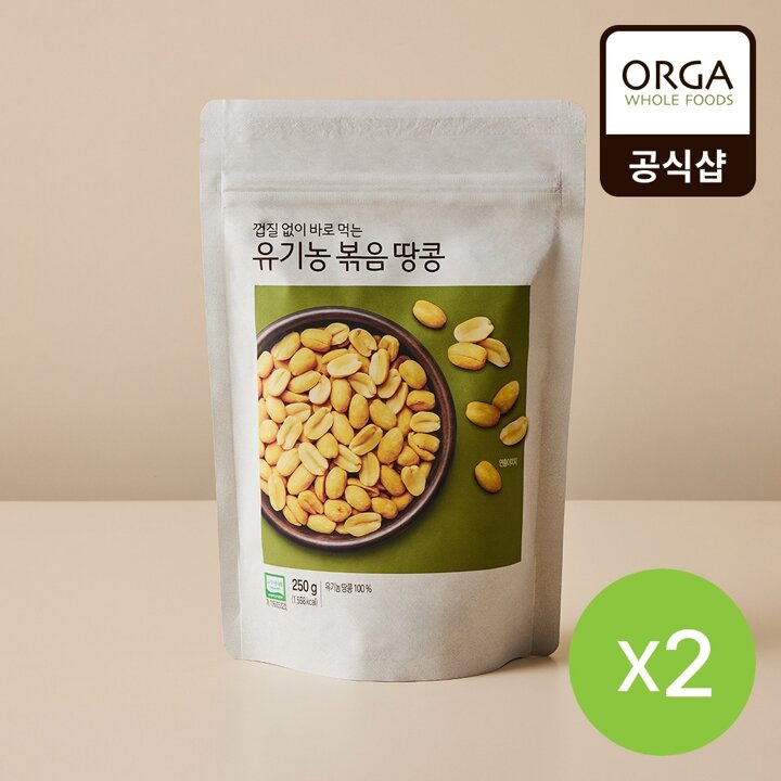 올가 유기농 볶음땅콩 (250g) 2봉