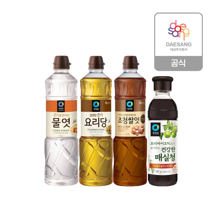 청정원 물엿 5종 골라담기(쌀엿, 물엿, 요리당, 매실청)
