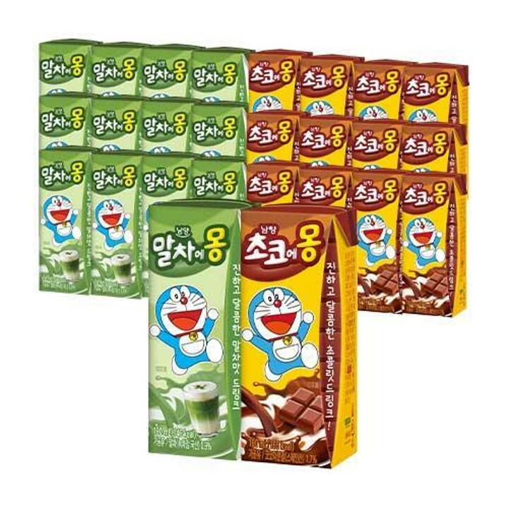 [G] 남양 초코에몽 190ml 12팩 + 말차에몽 190ml 12팩