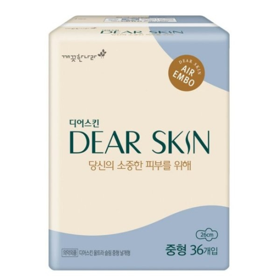 (신세계의정부점)깨끗한나라 디어스킨 에어엠보 중형 36개입
