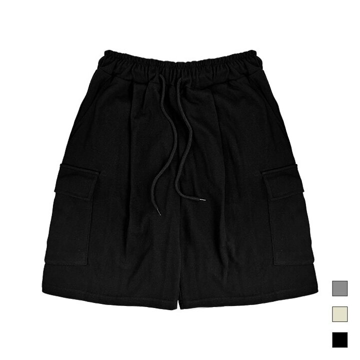 버뮤다 와이드 빅 포켓 카고 팬츠