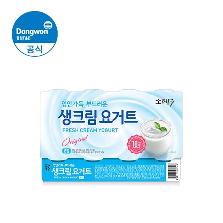 동원 소와나무 생크림 요거트 85g 32개