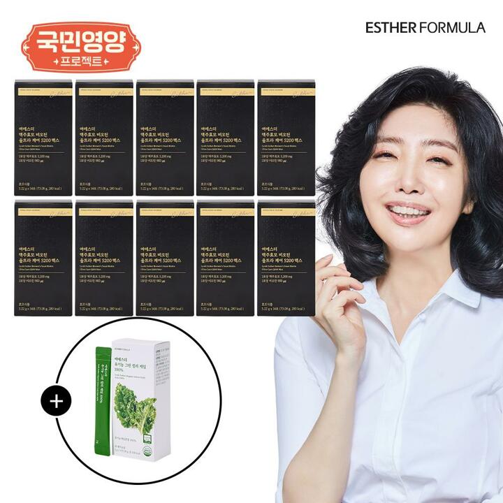 [국민영양] 여에스더 맥주효모 비오틴 울트라 케어 20주분 (5.22 g x 14포 x 10박스)+컬리케일 1박스