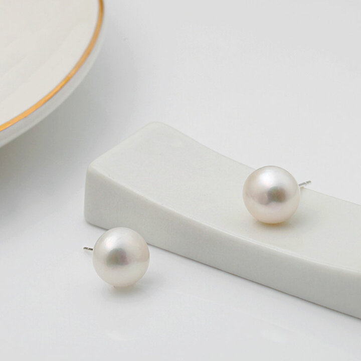 [메리그린] 92.5 SILVER 천연 담수 진주 귀걸이 10mm