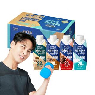 [S] 하이뮨 액티브 8종 1박스 250ml 18입 (밀크쉐이크/딥초코/더블샷커피/밤티라미수/쿠키앤크림/딸기/식물성)
