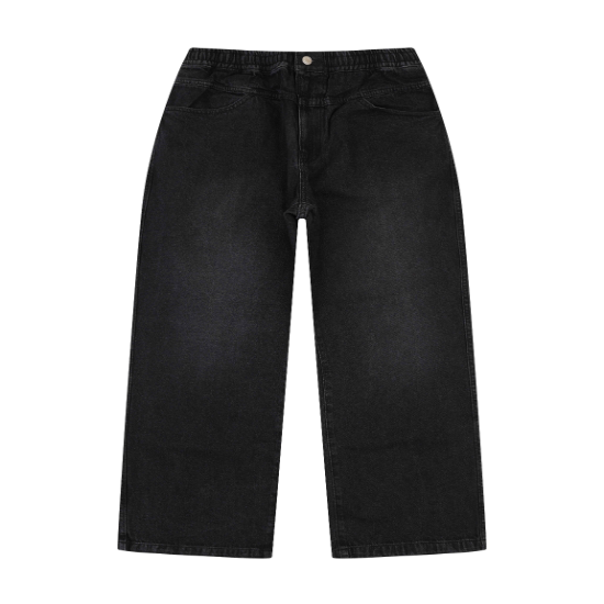 패션플러스[773399] [<b>X</b>-LARGE] 엑스라지 <b>BLEACH</b> EASY 데님 팬츠 블랙 / XL4CBD0002BK