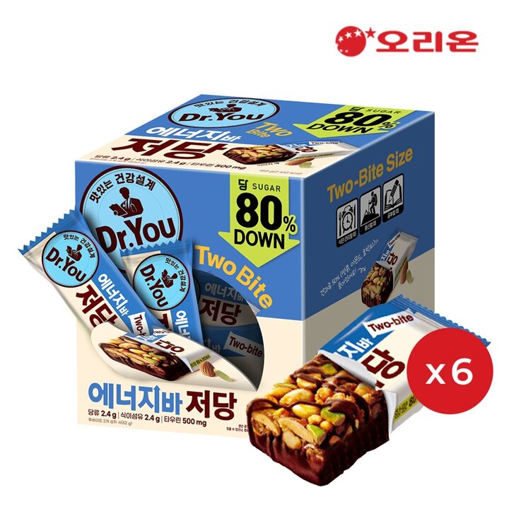 오리온 에너지바 저당 투바이트 18P (468g) X 6개