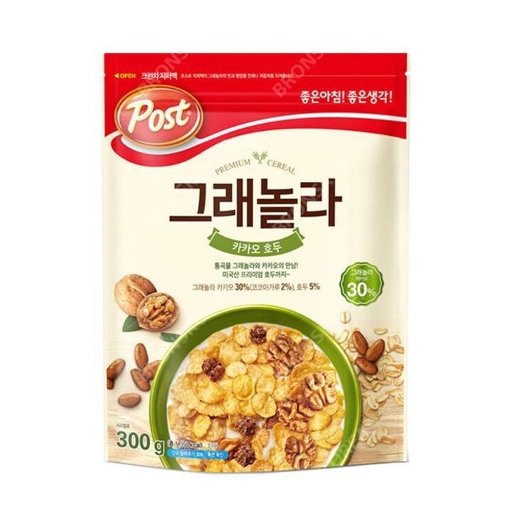 포스트그래놀라카카오호두300g씨리얼간식견과호두