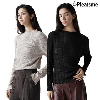 26FW 플리츠미 아뜰리에 자수 블라우스