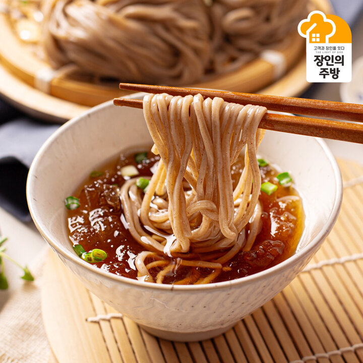 [손경신장인]생메밀소바 5인분세트(소스포함)+소스3개추가(면750g 1팩+소스25g 8개)