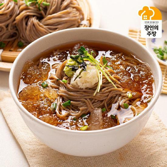 [손경신장인]생메밀소바 5인분세트(소스포함)+소스3개추가(면750g 1팩+소스25g 8개)