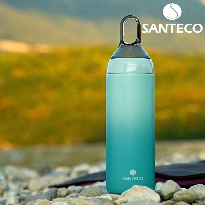 [산테코] 요가슬림 스텐 보온보냉 텀블러 380ml (바운드리스 블루)
