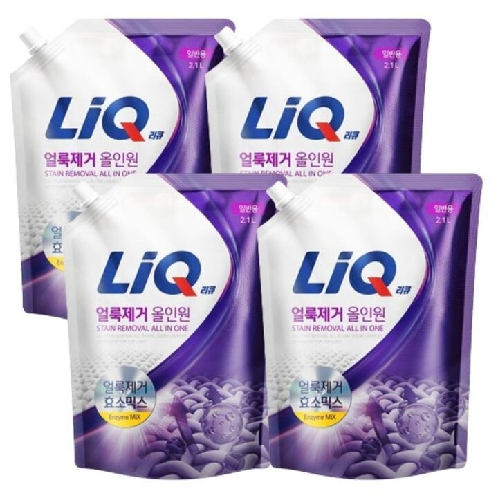 [리큐]리큐얼룩제거올인원일반용리필2.1L4개