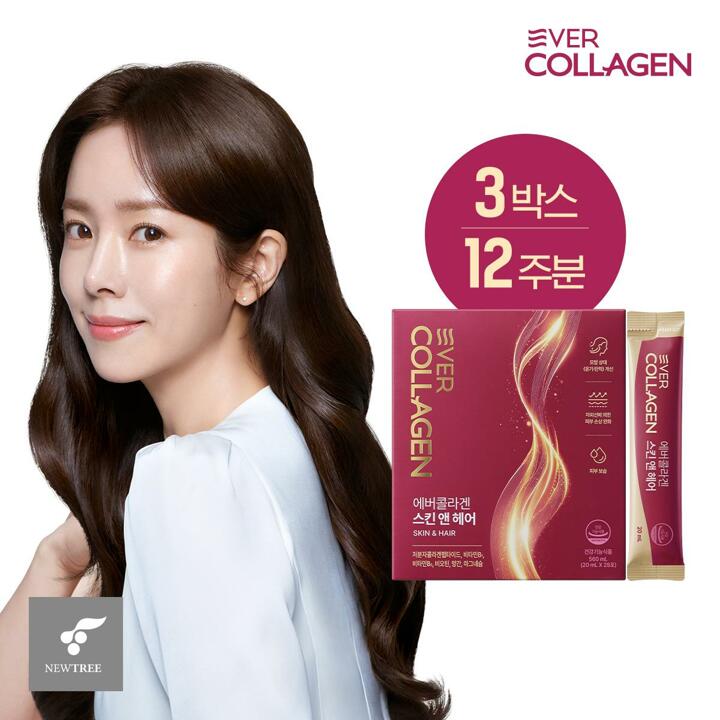 [최신상!모발콜라겐!] 에버콜라겐 스킨앤헤어 3박스(12주분)