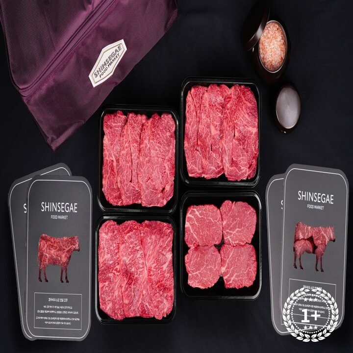 (광주신세계)1+등급  한우암소구이 세트 6호 2.4kg(등심*2.안심.채끝 각 600g)냉장