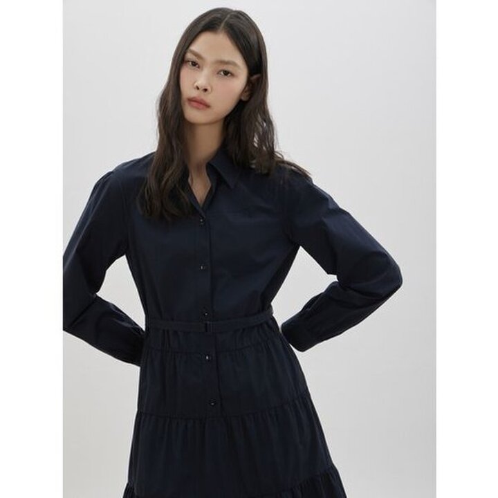 (신세계마산점)[씨씨콜렉트] 벨티드 셔링 셔츠 원피스 (C261MSE001)