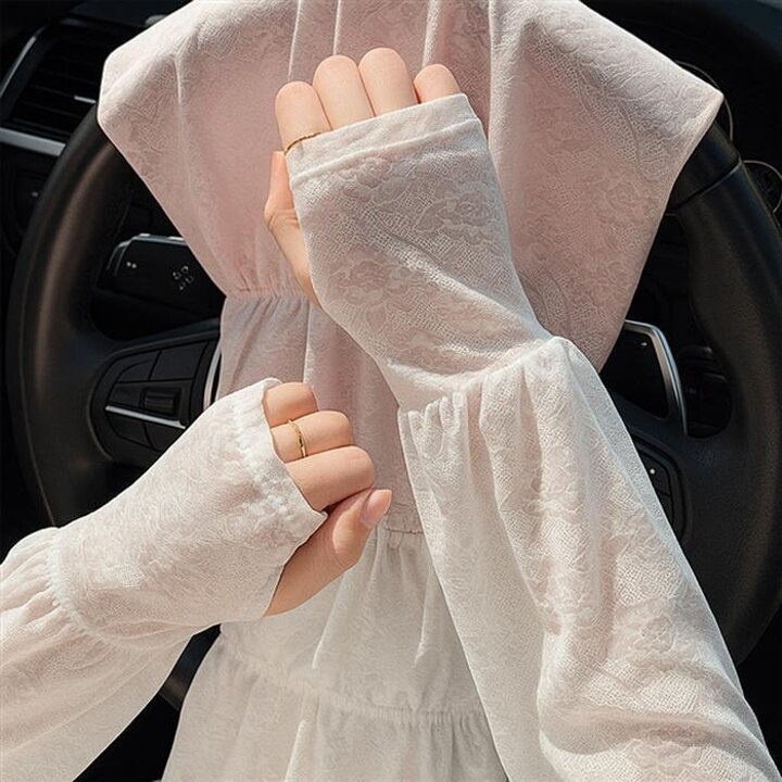 헐렁한팔토시 자외선차단 여름 쿨 운전 여성 얇은 레이스 루즈핏 손등 커버 (40006199)
